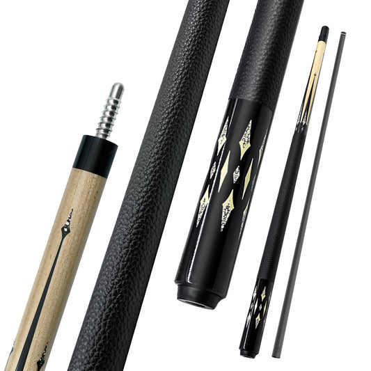 NEW BIZU NEBULA 58" Carbon Fiber Pool Cue-Microfiber Leather Wrap-Blocks