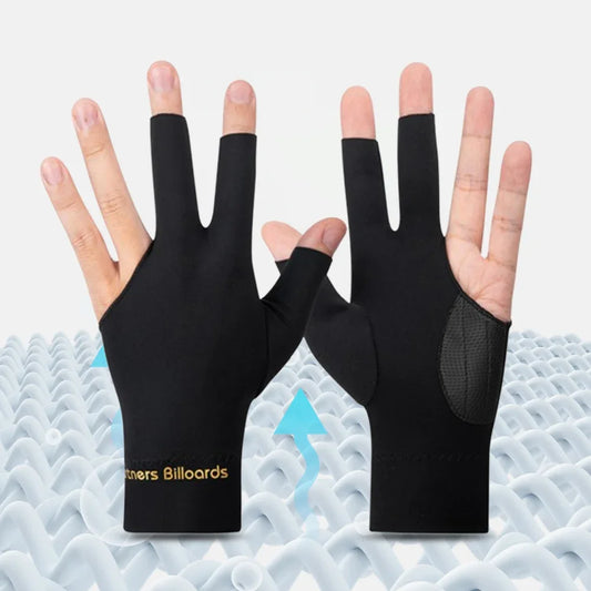 Billiard Gloves Open 3 Finger Gloves Anti-Slip Snooker Pool Gloves Breathable Billiard Sports Billiard Accessories