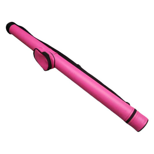 Dirt Proof Hard Pool Cue Bag 2 Holes Leatherette with Shoulder Strap Billiard