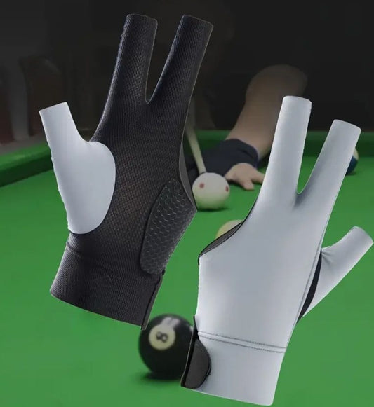 Summer Non-Slip Billiard Gloves 3 Finger Billiard Cue Gloves Black Red Blue Training Snooker Billiard Gloves