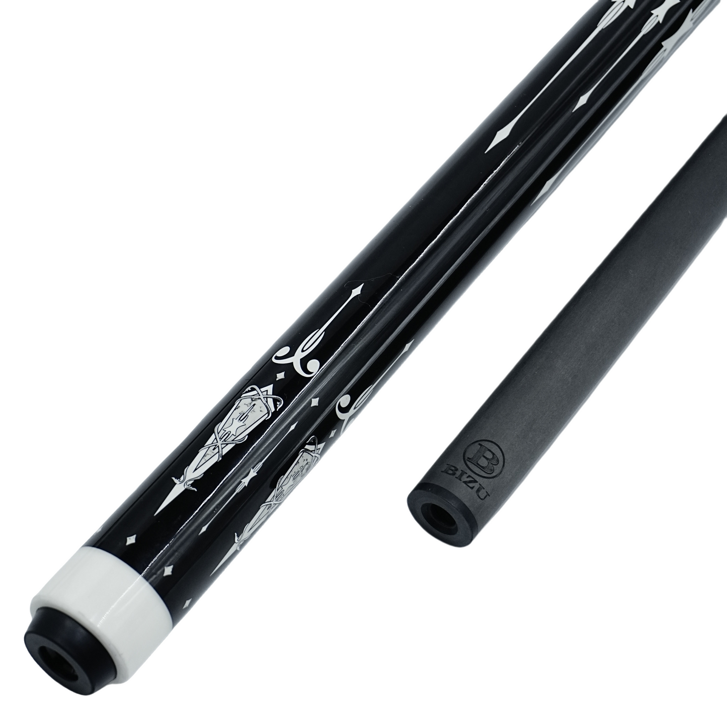 BIZU MOON SPEED 58" Carbon Fiber Billiard Pool Cue 12.5mm-White Cloud
