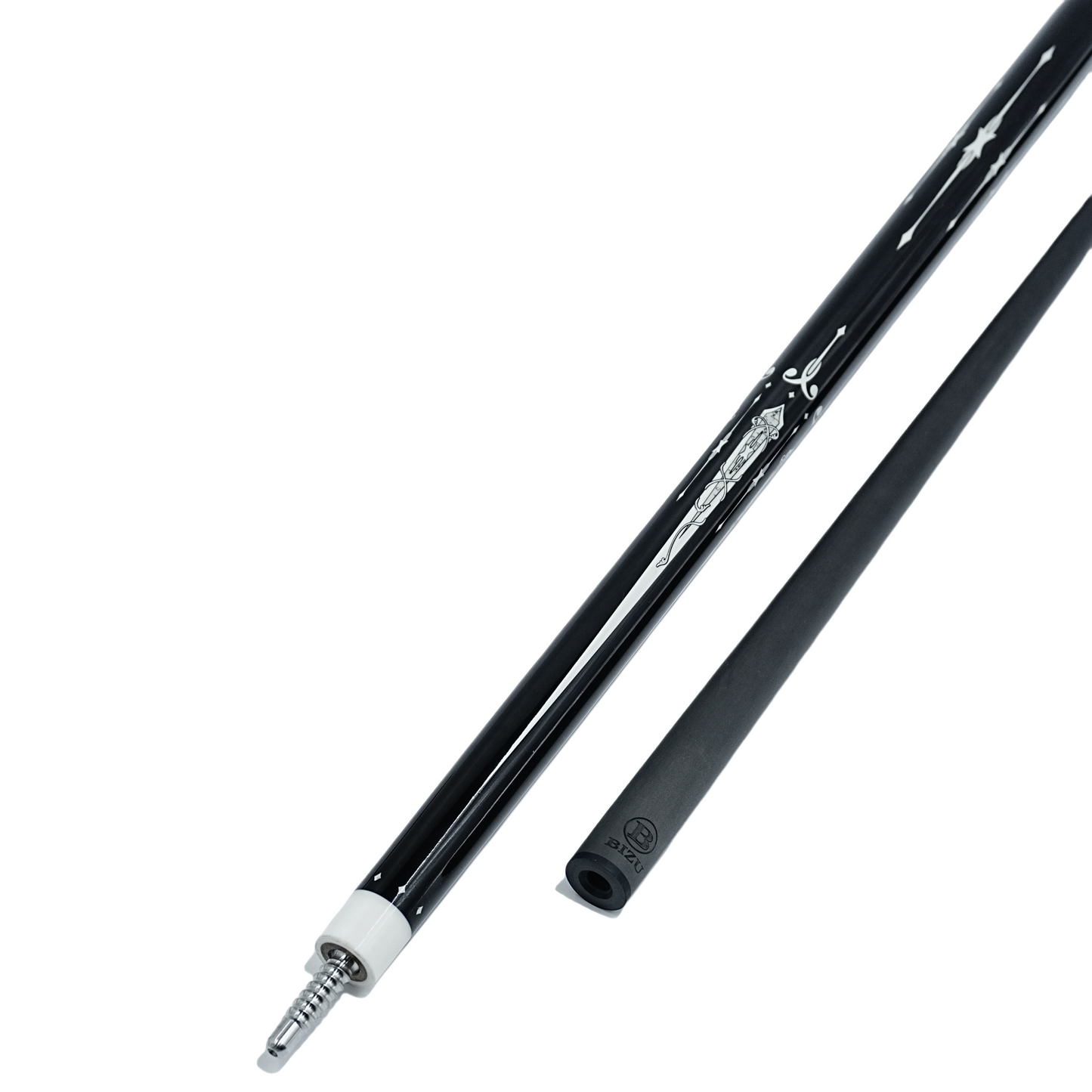 BIZU MOON SPEED 58" Carbon Fiber Billiard Pool Cue 12.5mm-White Cloud