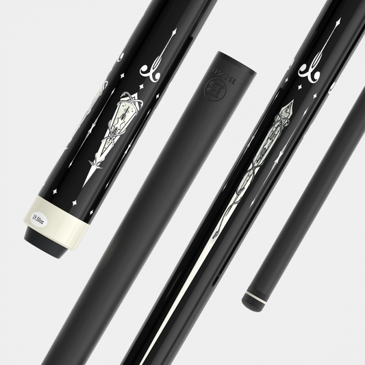 BIZU MOON SPEED 58" Carbon Fiber Billiard Pool Cue 12.5mm-White Cloud