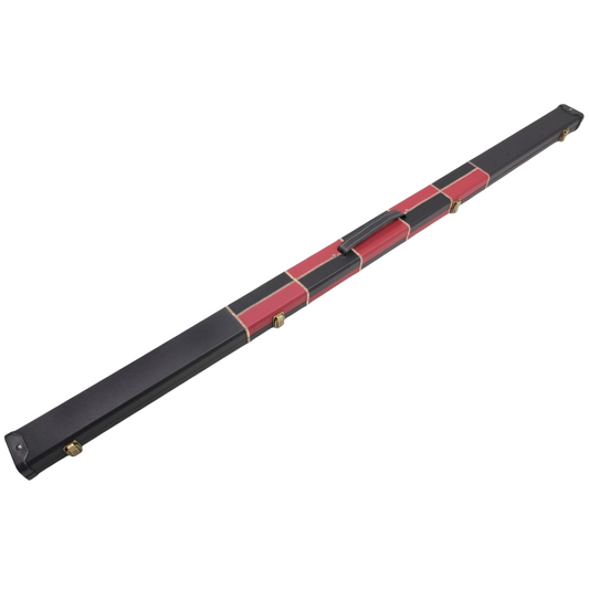 Deluxe 1 / 2 Slot Chequered Cue Case with Plastic Ends and Chalk Compartment Holds