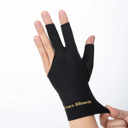 Billiard Gloves Open 3 Finger Gloves Anti-Slip Snooker Pool Gloves Breathable Billiard Sports Billiard Accessories