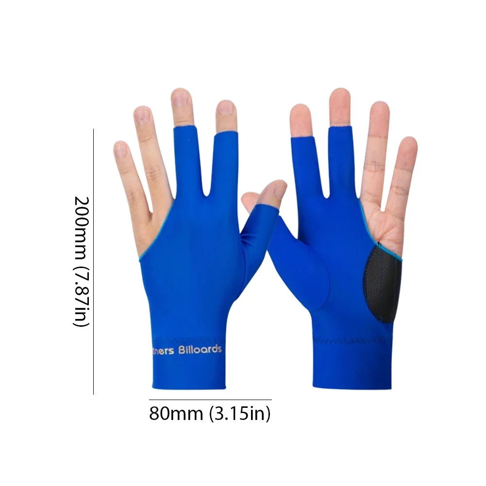 Billiard Gloves Open 3 Finger Gloves Anti-Slip Snooker Pool Gloves Breathable Billiard Sports Billiard Accessories
