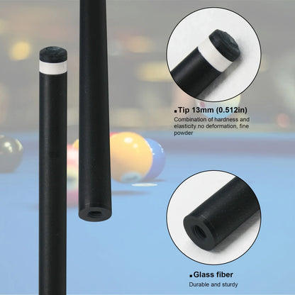 13mm Black Technology Carbon Fiber Billiards Pool Cue Shafts 3/8*8 Steel Joint with Connector Protection Billiards Accessories