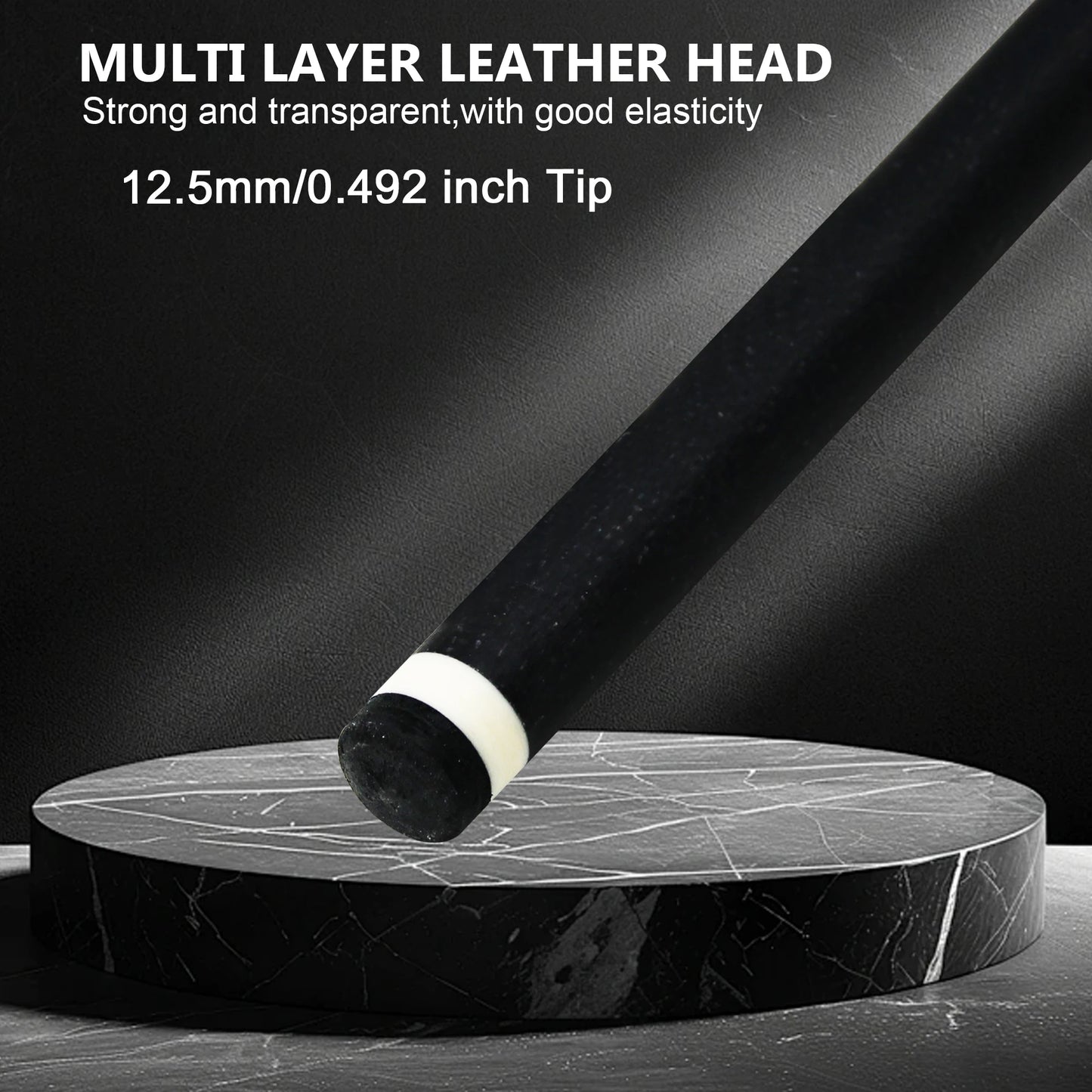12.5mm Red Viper Carom Pool Cue 19oz Carbon Composite Billiard Stick 58.46in