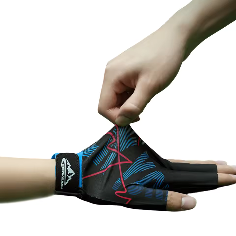 Ice silk non-slip breathable billiard gloves