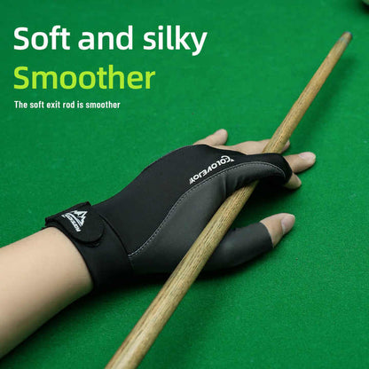 Thin three-finger pool cue snooker gloves for left/right hand