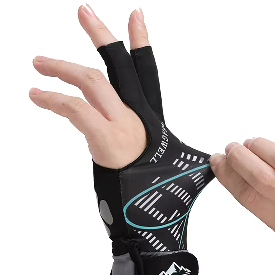 Ice silk non-slip breathable billiard gloves
