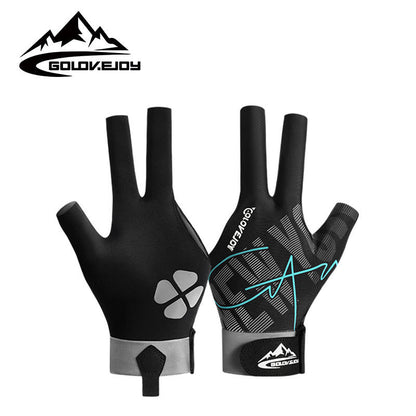 Thin three-finger pool cue snooker gloves for left/right hand
