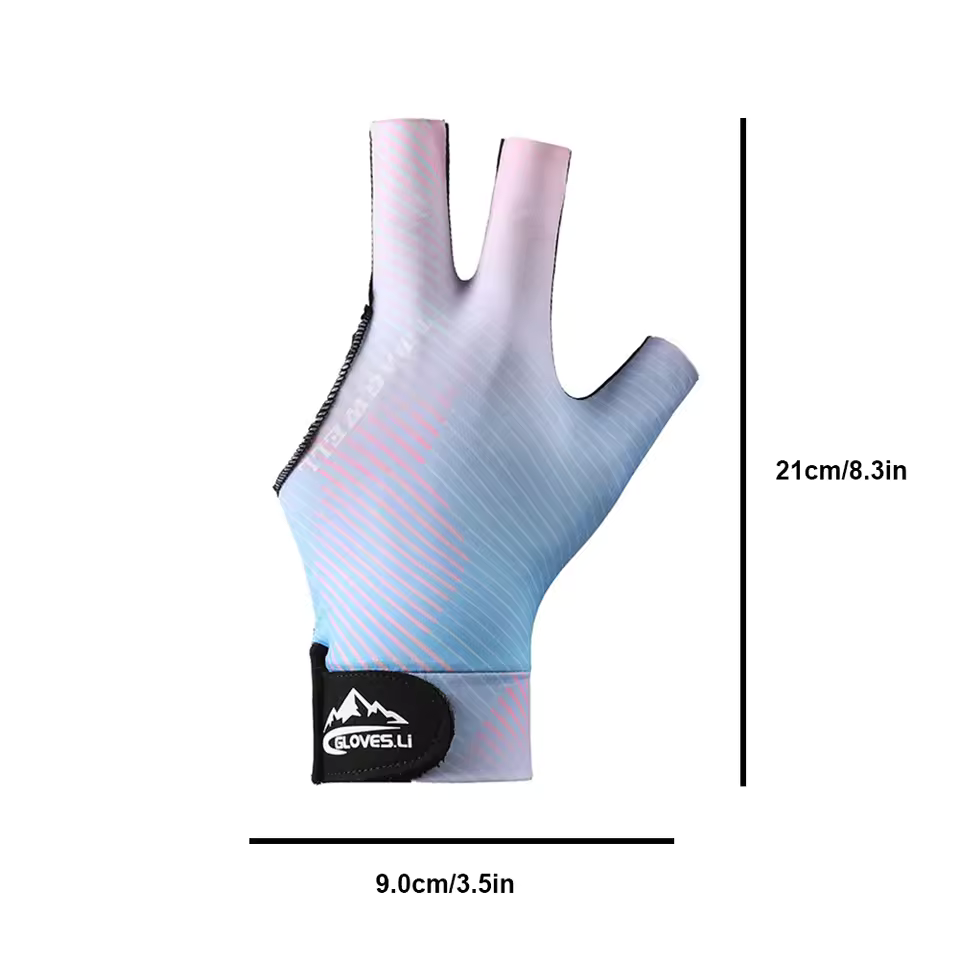 Ice silk non-slip breathable billiard gloves