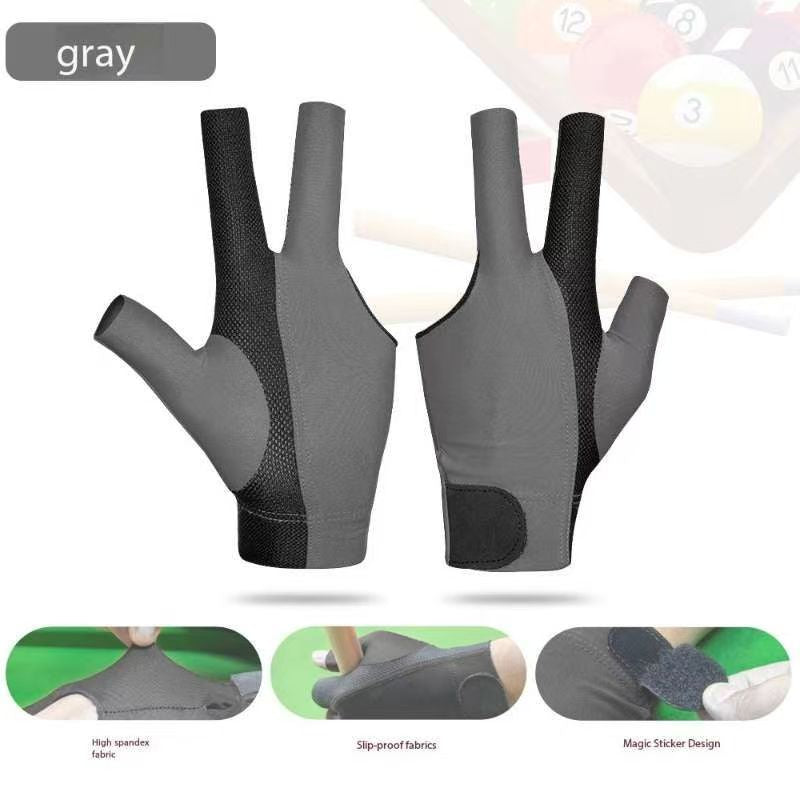 3 Finger Breathable Elastic Quick Dry Billiard Snooker Gloves
