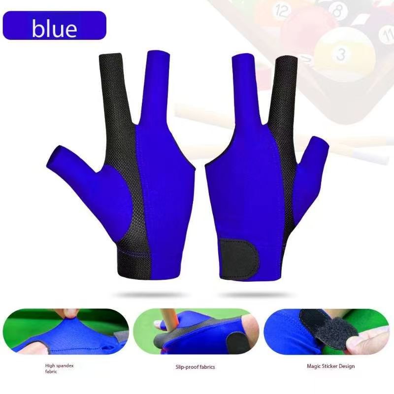 3 Finger Breathable Elastic Quick Dry Billiard Snooker Gloves