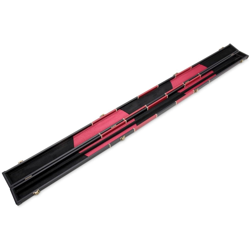 Deluxe 1 / 2 Slot Chequered Cue Case with Plastic Ends and Chalk Compartment Holds
