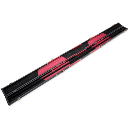 Deluxe 1 / 2 Slot Chequered Cue Case with Plastic Ends and Chalk Compartment Holds