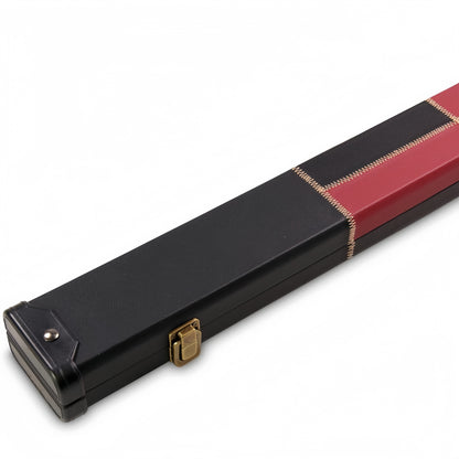 Deluxe 1 / 2 Slot Chequered Cue Case with Plastic Ends and Chalk Compartment Holds