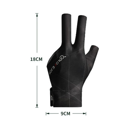 Open Finger Billiard Pool Gloves Adjustable Sticker Polyester Snooker Pool Gloves Smooth Soft Portable Reusable Amateur Training