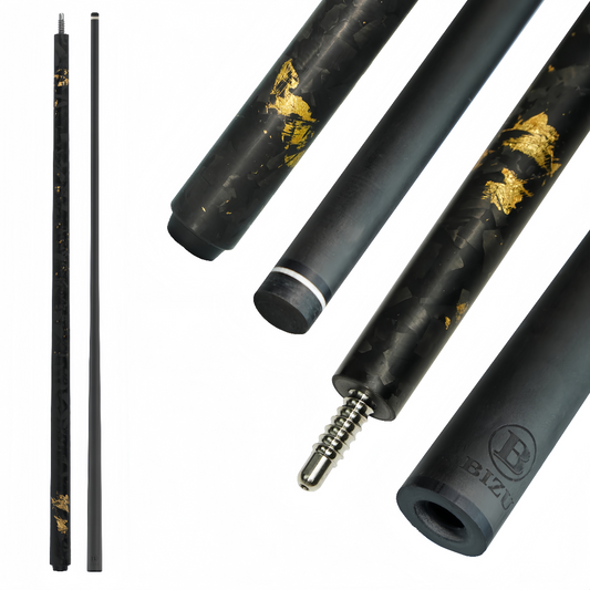 BIZU MARS IMPACT 58" Carbon Fiber Pool Cue 12.5mm-Black Gold