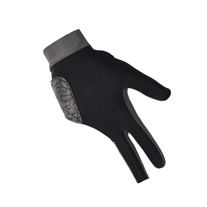 Guantes de billar antideslizantes negros para zurdos, para hombre, accesorios de piscina, tela ligera, tacto suave.