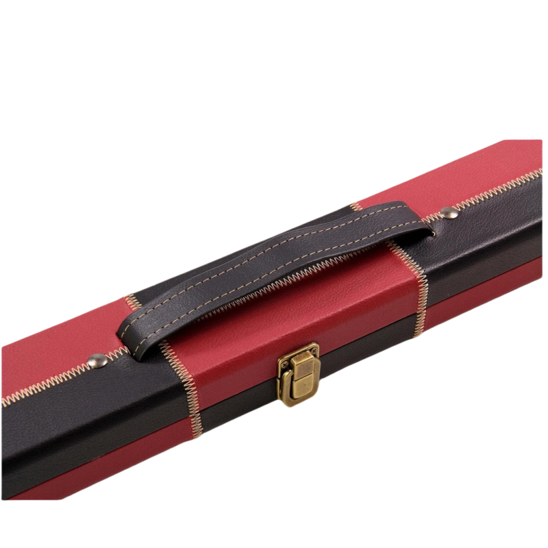 Deluxe 1 / 2 Slot Chequered Cue Case with Plastic Ends and Chalk Compartment Holds