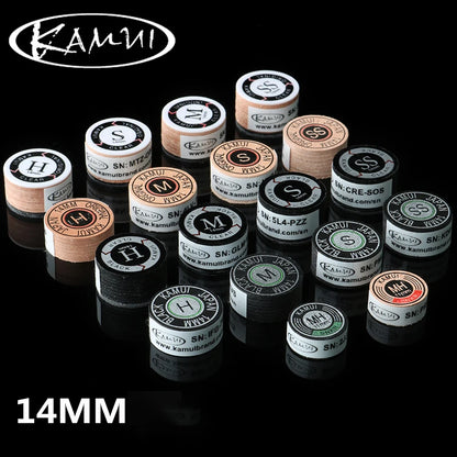 KAMUI-Taco de billar japonés Original, punta de billar, 14mm, 8 capas, H, M, S.
